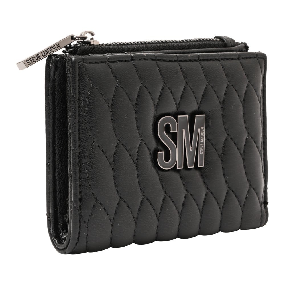 Steve Madden Black Quilted Card Holder
